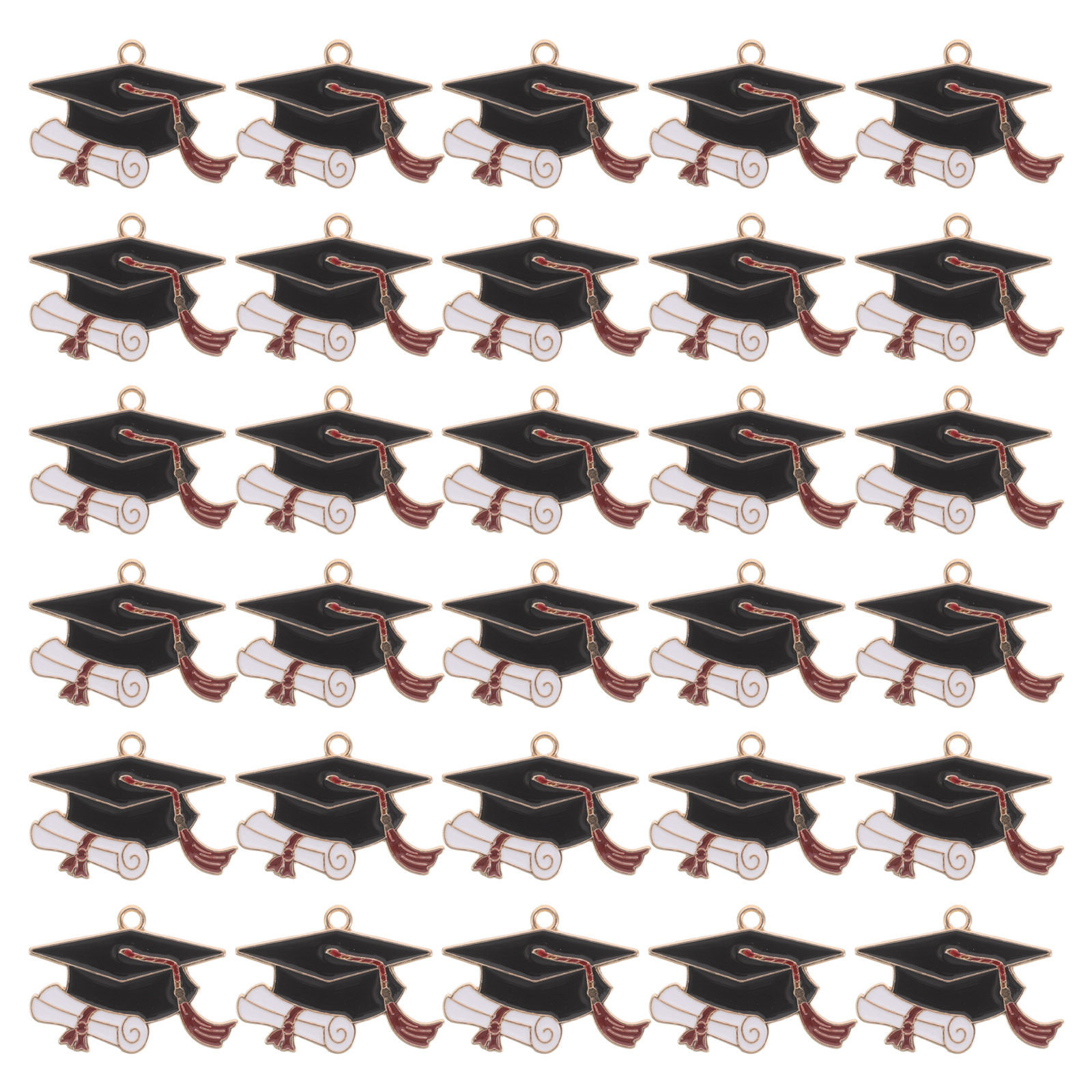 Jewelry Making Diploma - 50 Breloques Chapeau de Diplômé en