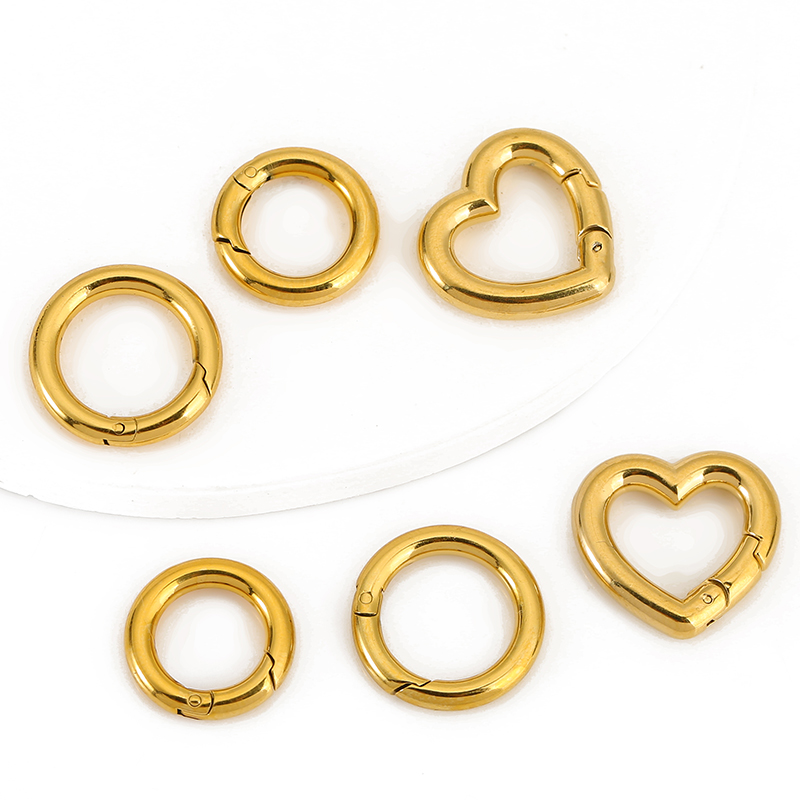 Jewelry Making Rings - Fermoirs en acier inoxydable, 2 pièces,