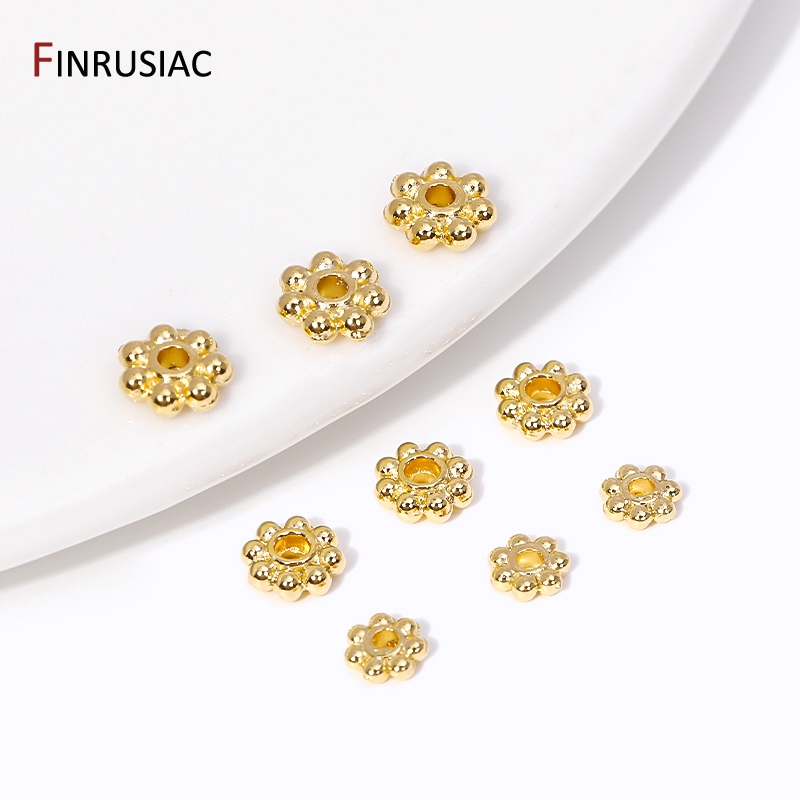 Jewelry Making In Bali - 30 pièces 4mm/5mm/6mm 14K véritable plaqué
