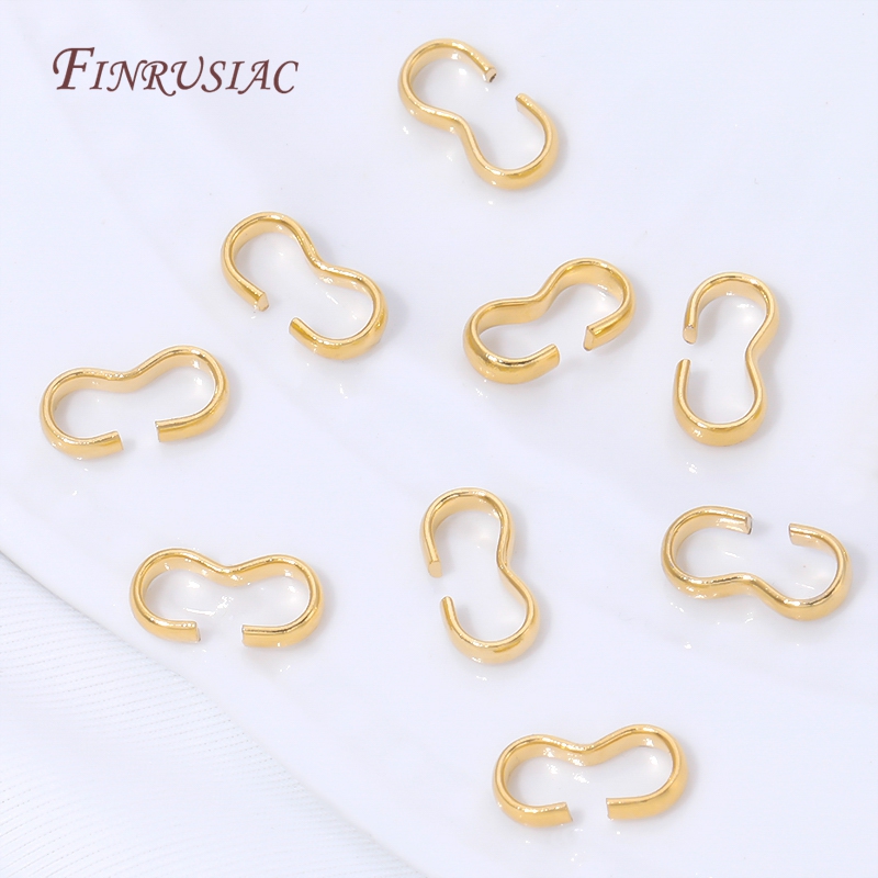 Jewelry Making Rings - Fermoir en S ouvert plaqué or
