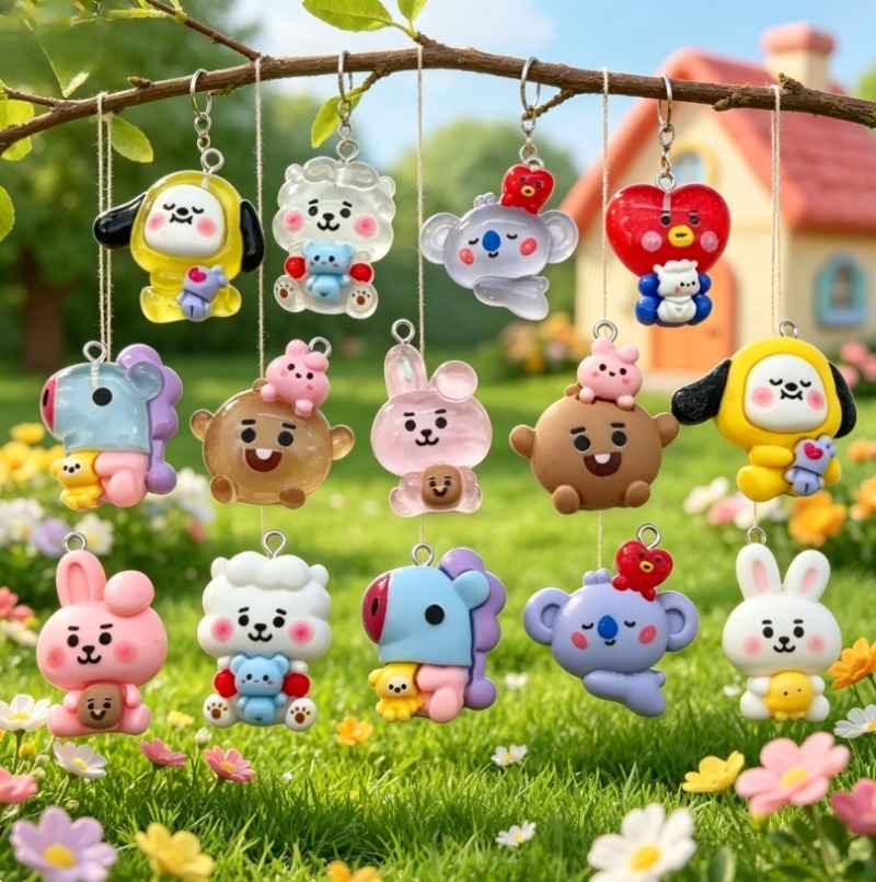 Breloques en résine BT21, 7 pi - Jewelry Making Earring Supplies avis et prix