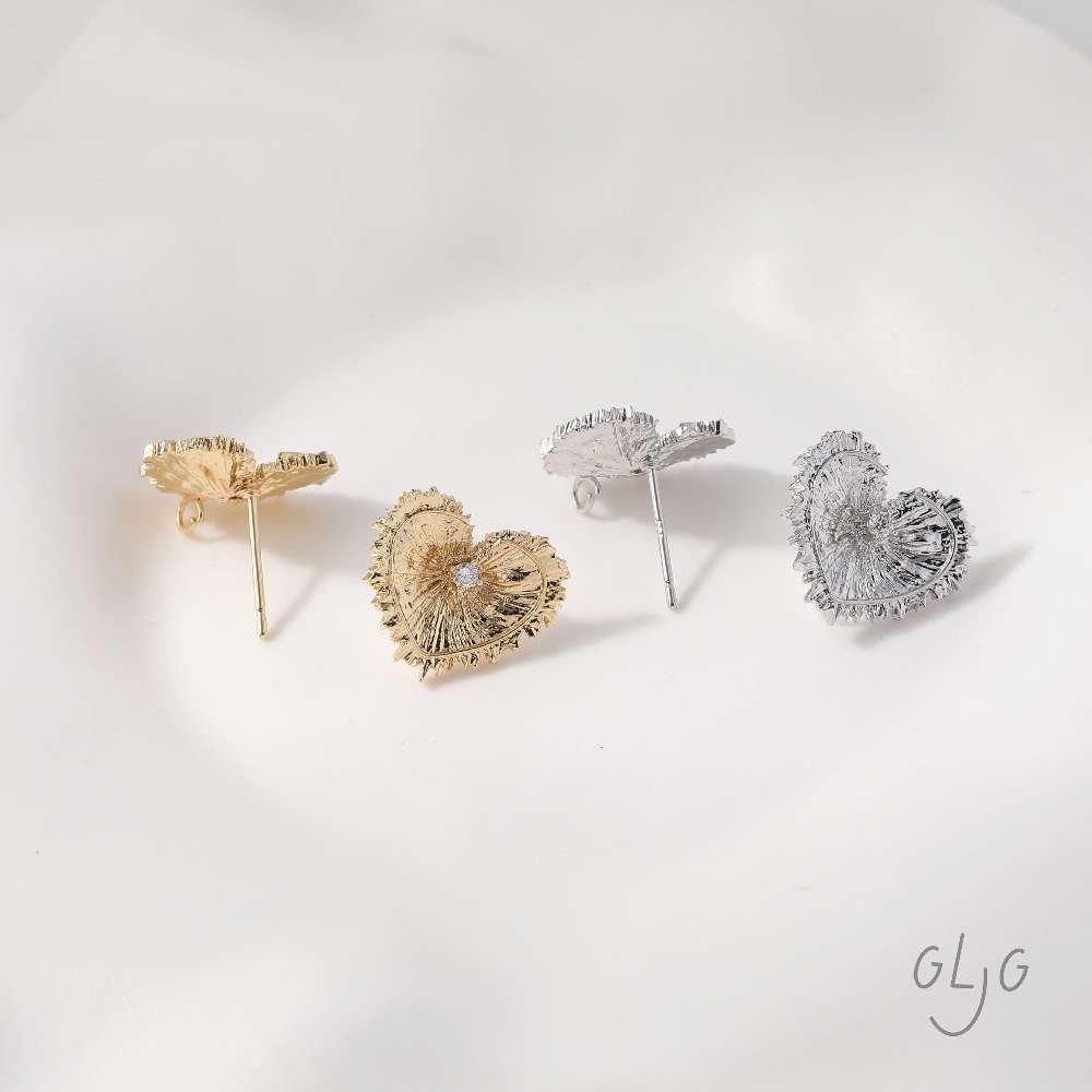 4 Pièces Breloques Cœur Clous  - Jewelry Making Earring Supplies avis et prix