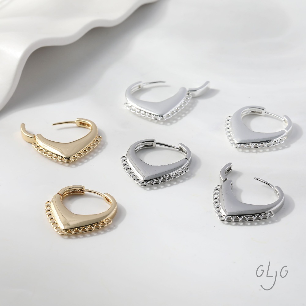 4 Pièces Clous d'oreilles Cœur - Jewelry Making Earring Supplies avis et prix